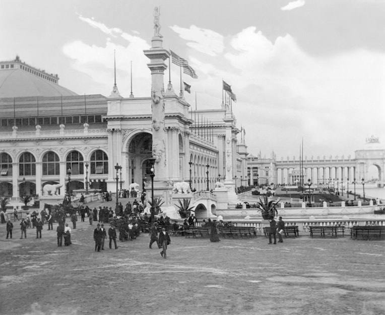 opening day 1893 World's Fair small crowd White City