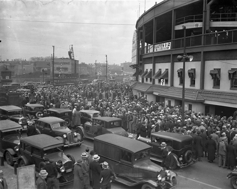 a century at Wrigley Cubs 100 crowd 1945