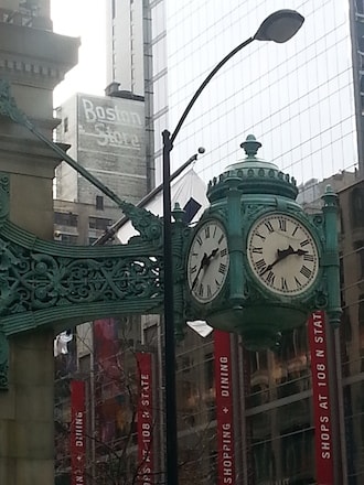 boston store ghost sign state street marshall fields clock