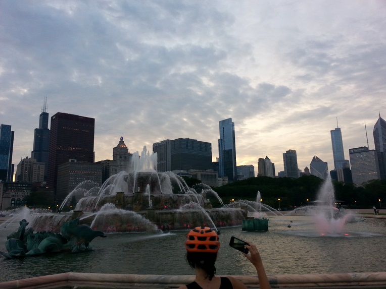 Chicago Segway Tour Chicago Detours Absolutely Segway Buckingham Fountain sunset