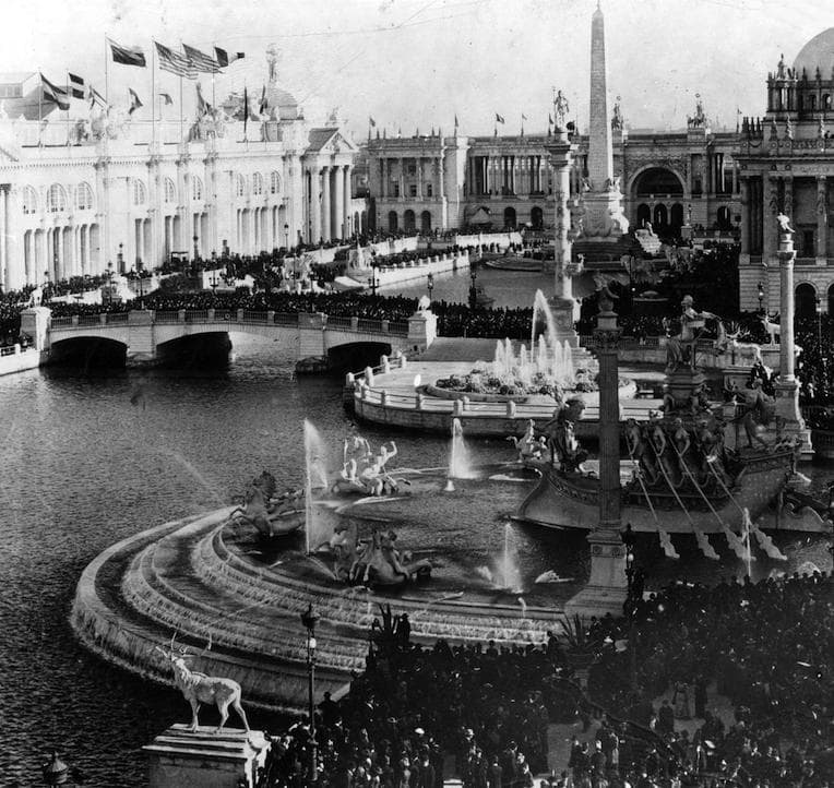 opening day 1893 World's Fair Court of Honor crowds