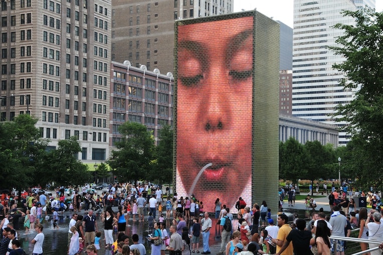 Crown Fountain Millennium Park Kids Activities in the Loop