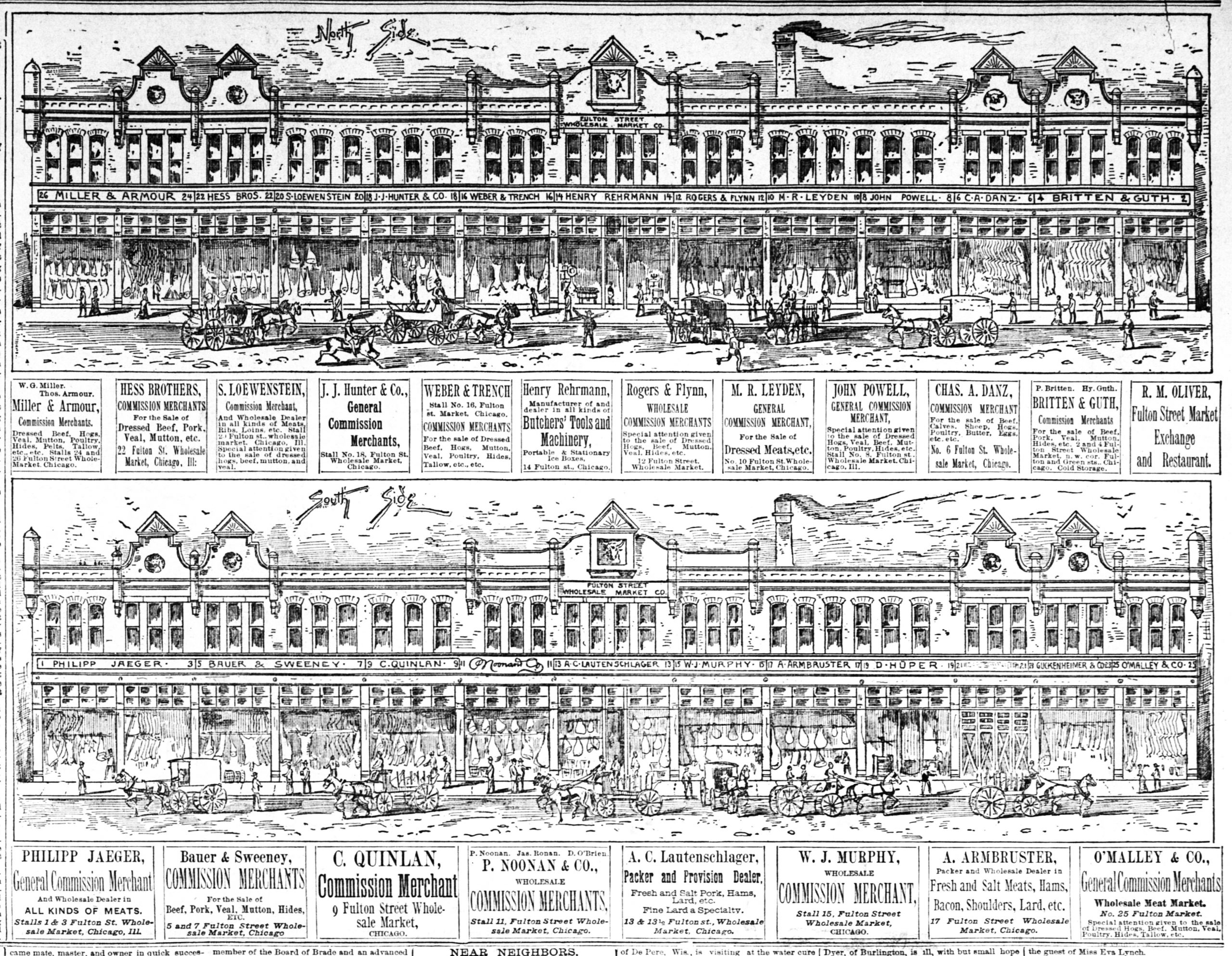 Fulton Market wholesale building 1887 Chicago Inter-Ocean