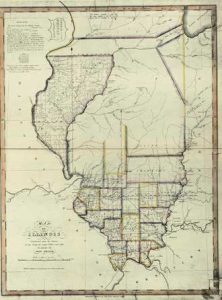 Illinois bicentennial state map 1818