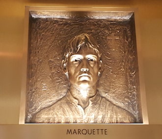 Marquette Building bronze bust