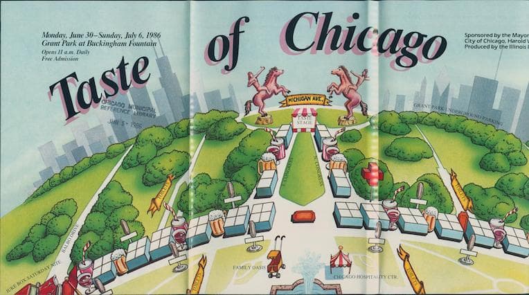 Taste of Chicago 1986 map