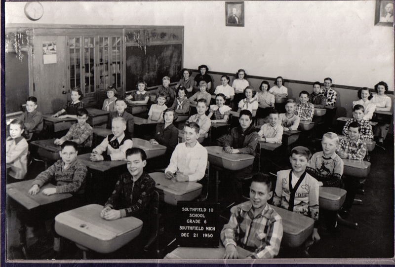 Elementary Vintage Photo Class Room 
