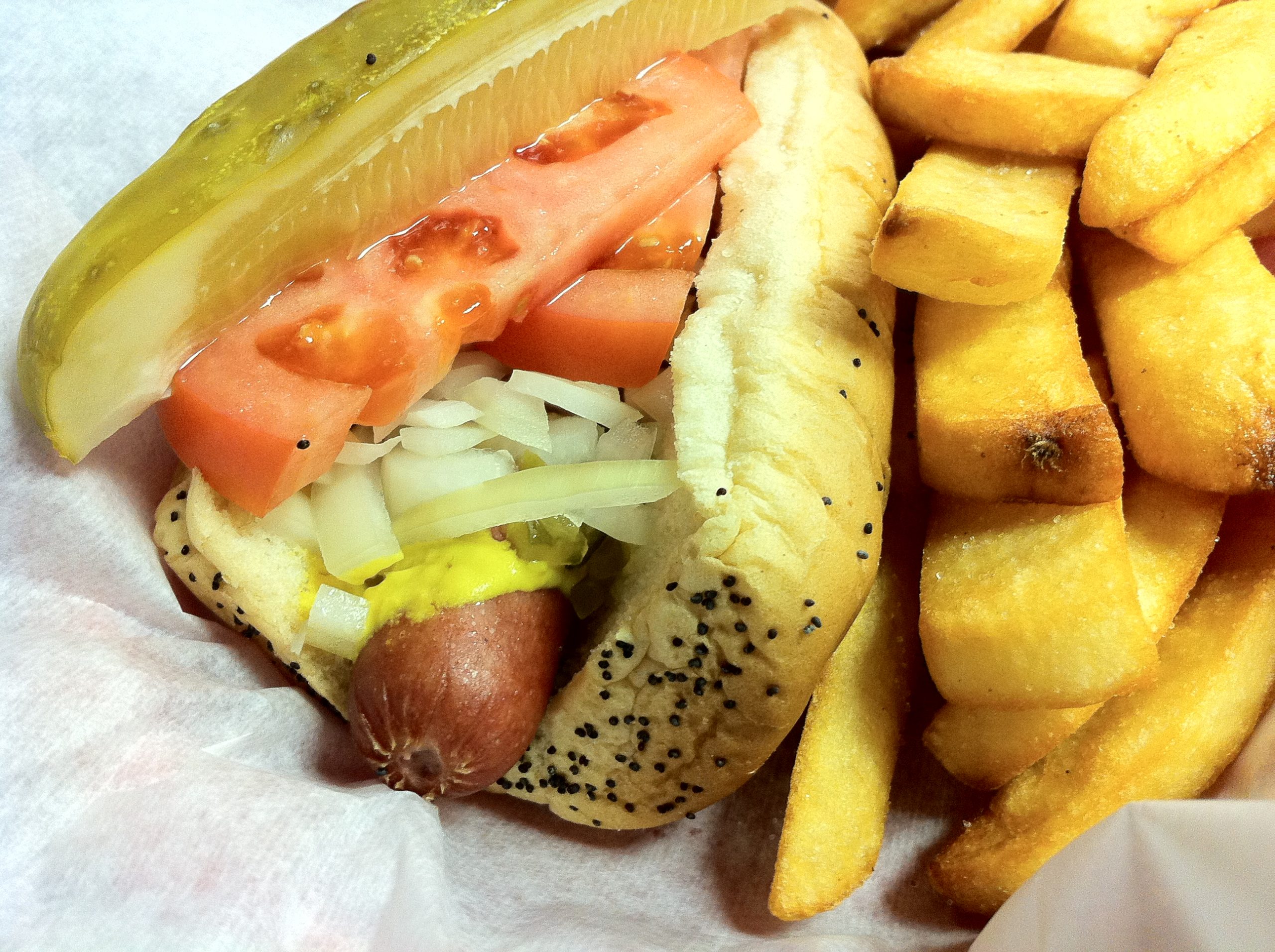 Chicago-style hot dog