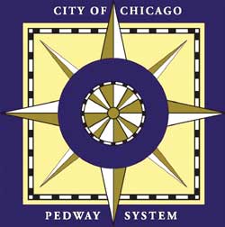 Chicago history questions Pedway logo