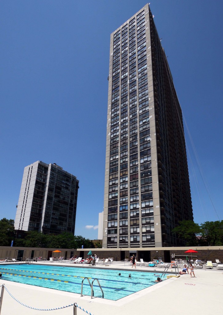 Sandburg's North Pool next to the James House