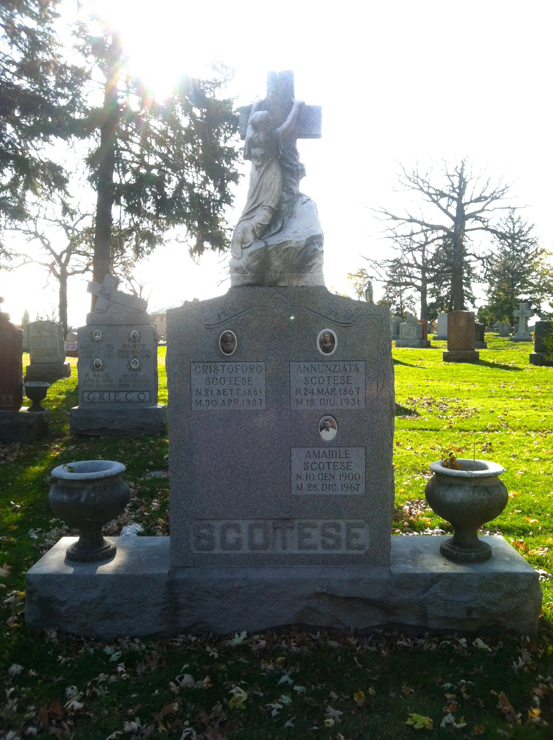 scotese grave mount carmel Chicago cemeteries