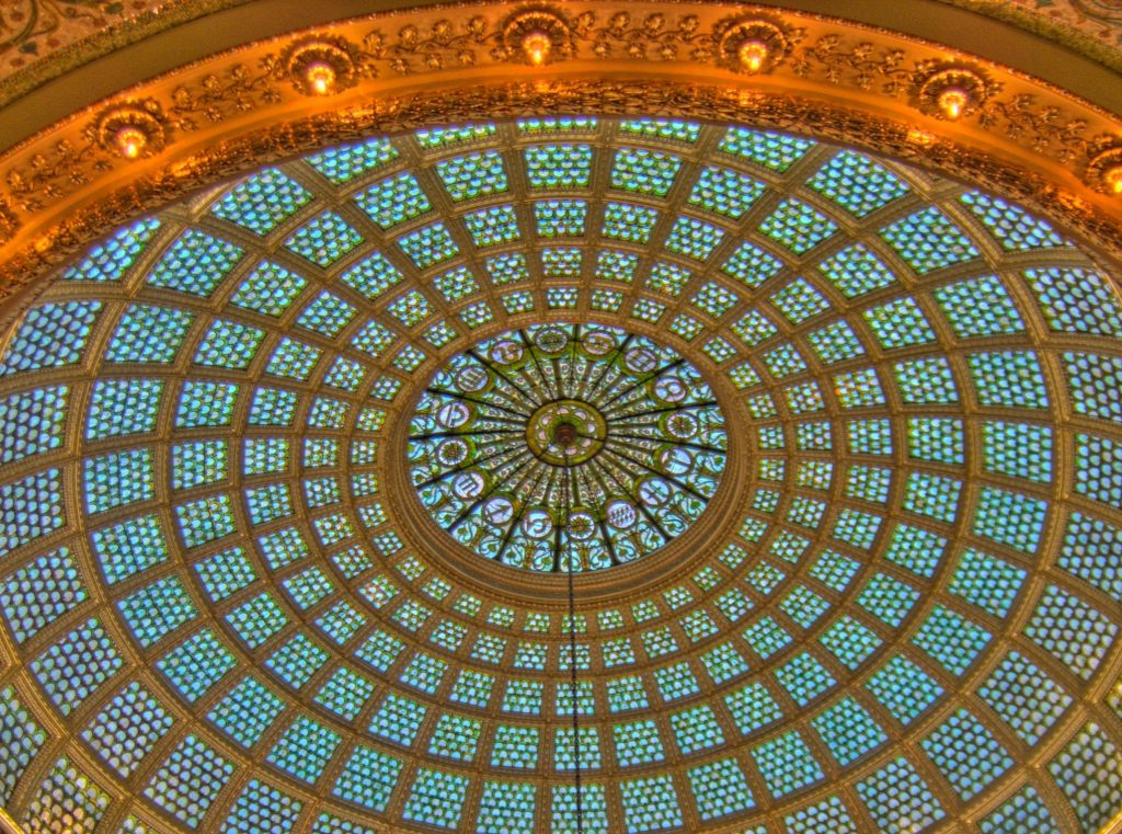 Chicago architecture zodiac cultural center tiffany dome