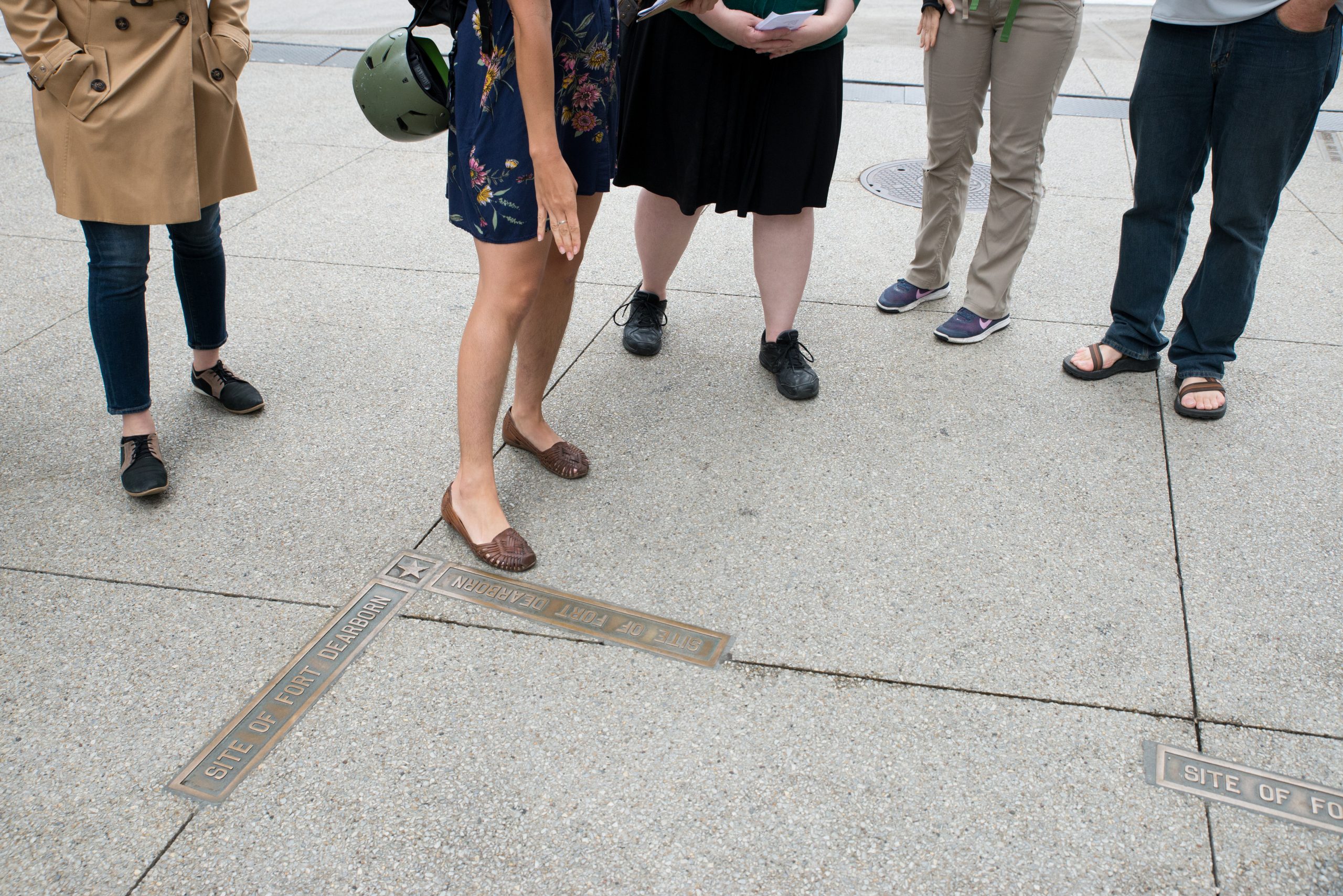 Design Lovers Walking Tour Guests view plaques