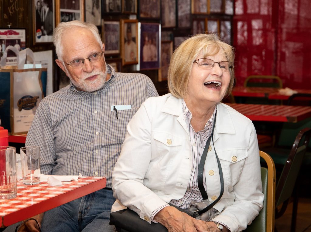 historic bar tour laughing guest