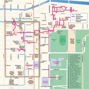Chicago pedway map
